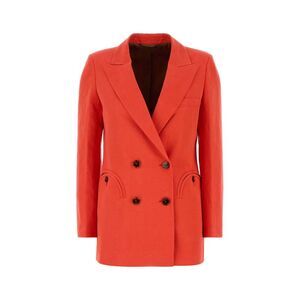 Blaze Women Coral Silk Blend Flica Everyday Blazer